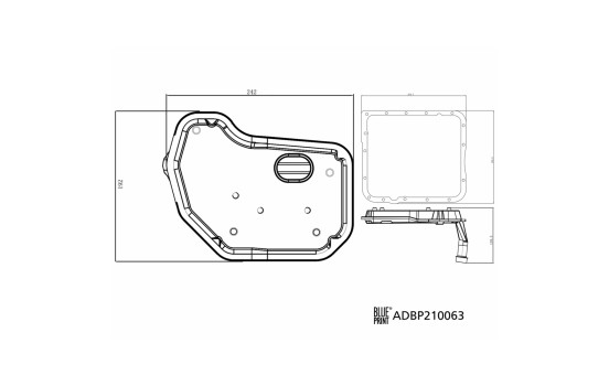 Oljefiltersats, automatväxellåda ADBP210063 Blue Print