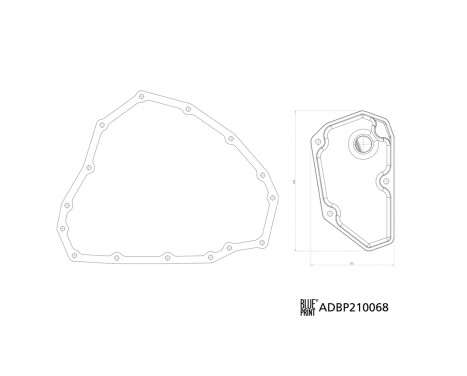Oljefiltersats, automatväxellåda ADBP210068 Blue Print