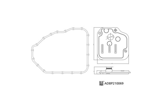 Oljefiltersats, automatväxellåda ADBP210069 Blue Print