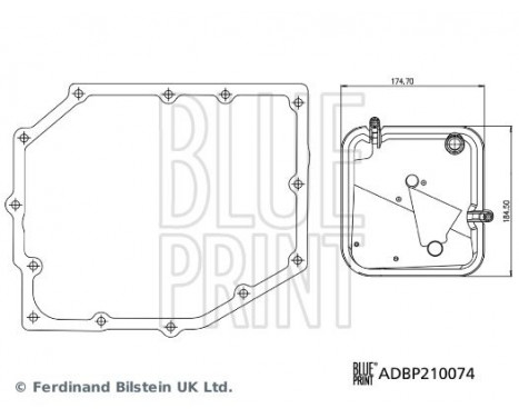 Oljefiltersats, automatväxellåda ADBP210074 Blue Print, bild 5