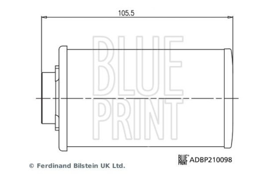 växellådans oljefilter ADBP210098 Blue Print, bild 2
