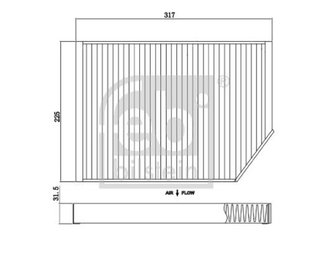 Filter, kupéventilation 174437 FEBI, bild 3