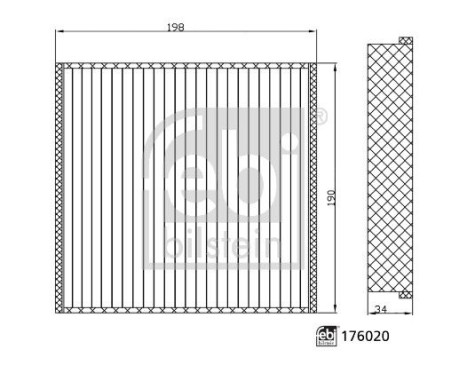 Filter, kupéventilation 176020 FEBI, bild 2