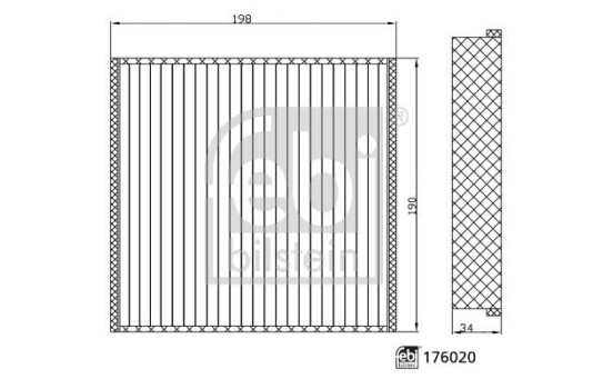 Filter, kupéventilation 176020 FEBI, bild 2
