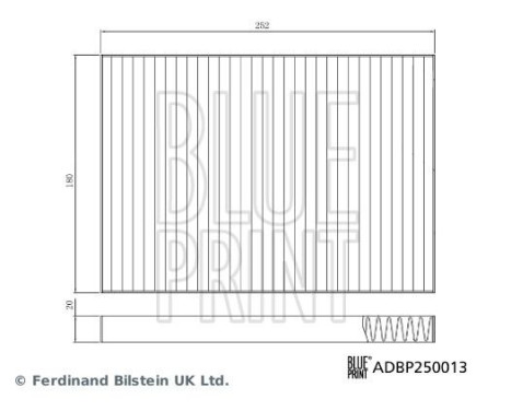 Filter, kupéventilation ADBP250013 Blue Print, bild 3