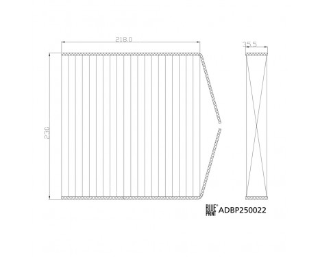 Filter, kupéventilation ADBP250022 Blue Print