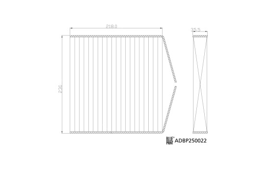 Filter, kupéventilation ADBP250022 Blue Print