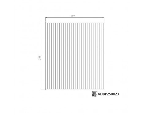 Filter, kupéventilation ADBP250023 Blue Print