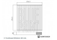 Filter, kupéventilation ADBP250029 Blue Print