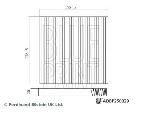 Filter, kupéventilation ADBP250029 Blue Print, bild 2