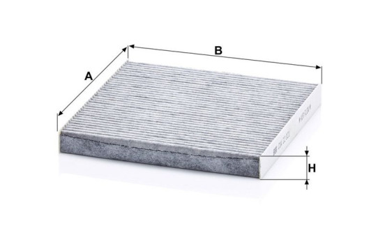 Filter, kupéventilation adsotop CUK 22 021 Mann, bild 3