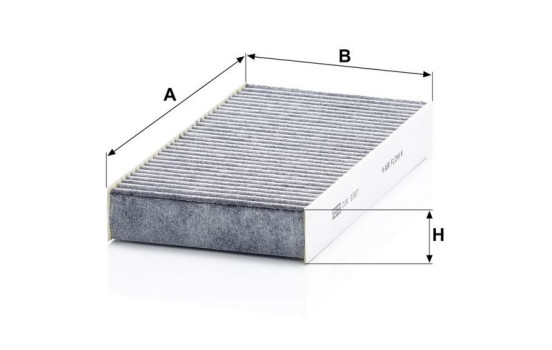Filter, kupéventilation adsotop CUK 2327-2 Mann, bild 3