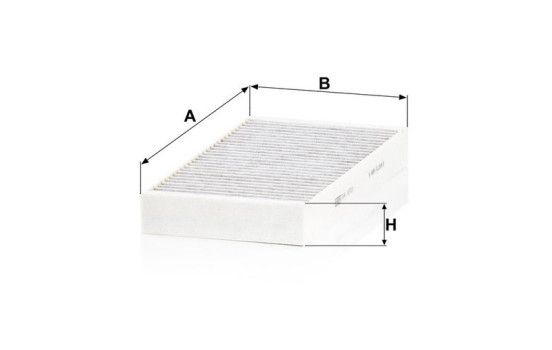 Filter, kupéventilation adsotop CUK 2723-2 Mann, bild 3