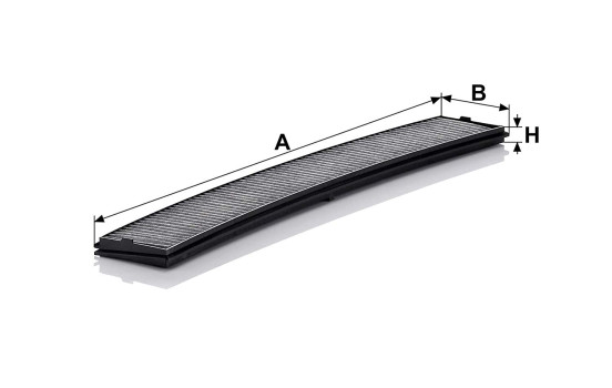 Filter, kupéventilation adsotop CUK 6724 Mann, bild 2