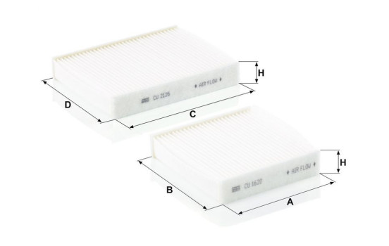 Filter, kupéventilation CU 21 000-2 Mann, bild 4
