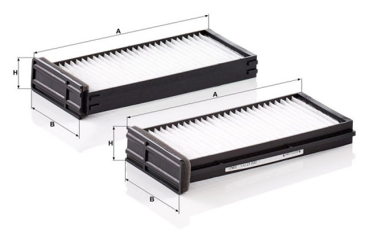 Filter, kupéventilation CU 23 000-2 Mann, bild 3