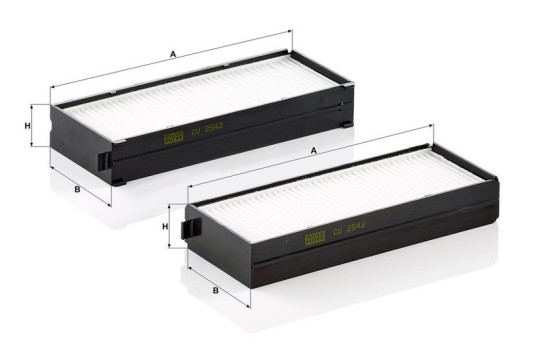 Filter, kupéventilation CU 2542-2 Mann, bild 3