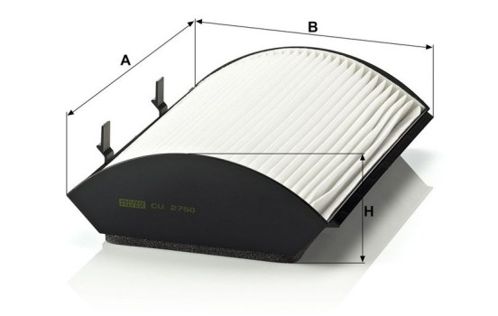 Filter, kupéventilation CU 2750 MANN-FILTER, bild 3