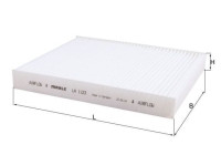 Filter, kupéventilation LA 1123 Mahle