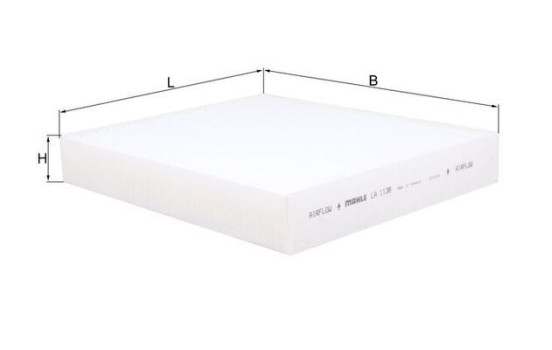 Filter, kupéventilation LA 1138 Mahle