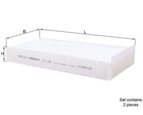 Filter, kupéventilation LA 1156/S Mahle