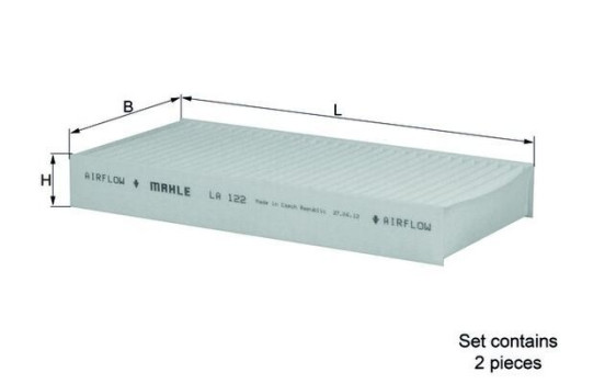 Filter, kupéventilation LA 122/S Mahle