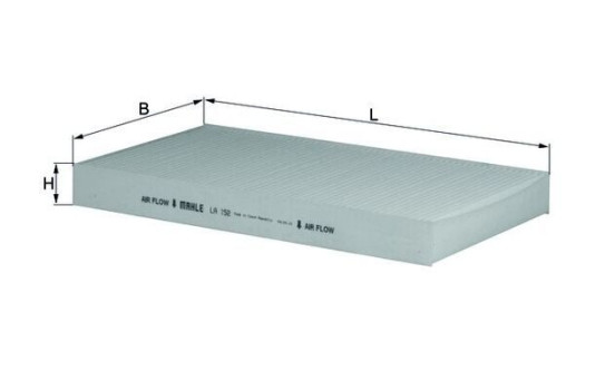 Filter, kupéventilation LA 152 Mahle, bild 2