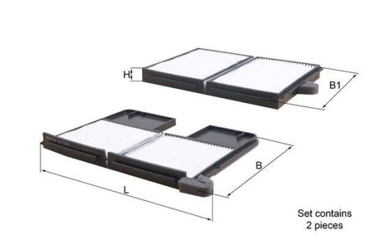 Filter, kupéventilation LA 186/S Mahle