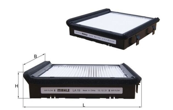 Filter, kupéventilation LA 19 Mahle, bild 2