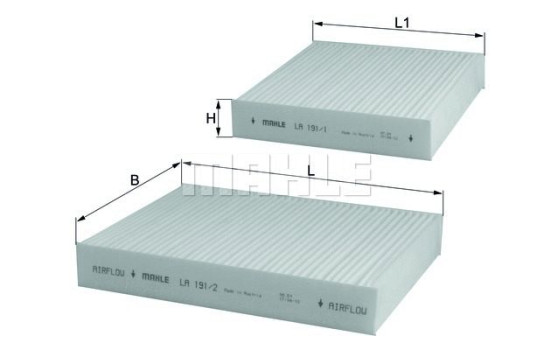 Filter, kupéventilation LA 191/S Mahle