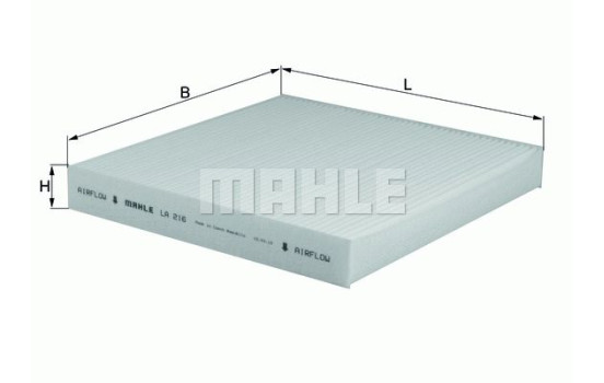 Filter, kupéventilation LA 216 Mahle
