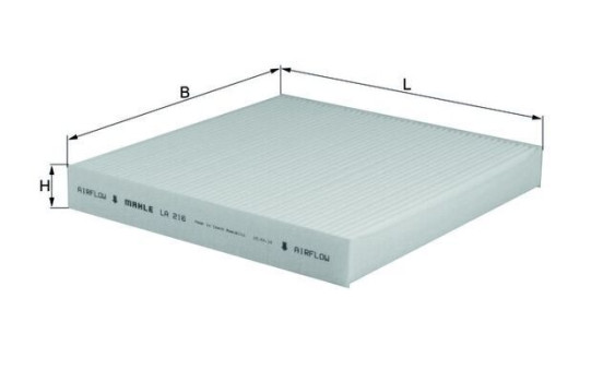 Filter, kupéventilation LA 216 Mahle, bild 2