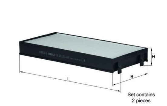 Filter, kupéventilation LA 221/S Mahle