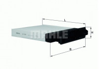 Filter, kupéventilation LA 230 Mahle