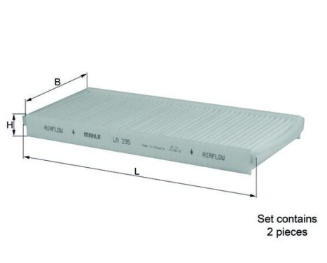 Filter, kupéventilation LA 235/S Mahle