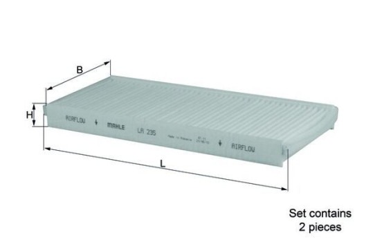 Filter, kupéventilation LA 235/S Mahle
