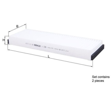 Filter, kupéventilation LA 239/S Mahle, bild 2