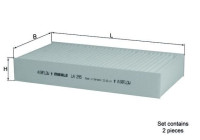 Filter, kupéventilation LA 295/S Mahle