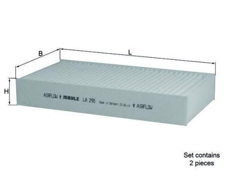 Filter, kupéventilation LA 295/S Mahle
