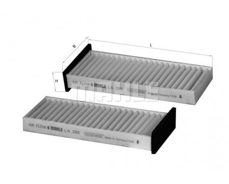 Filter, kupéventilation LA 296/S Mahle