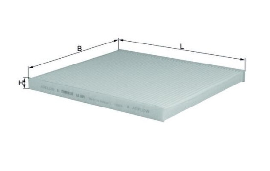 Filter, kupéventilation LA 301 Mahle, bild 3