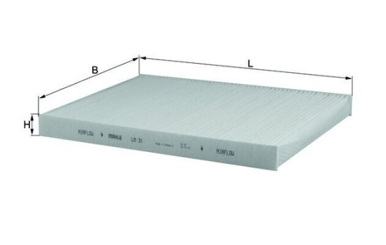 Filter, kupéventilation LA 31 Mahle, bild 2