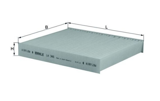 Filter, kupéventilation LA 345 Mahle