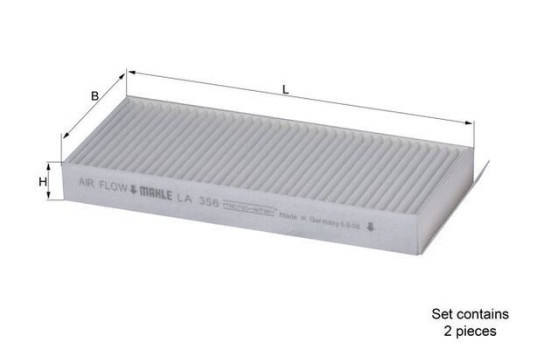 Filter, kupéventilation LA 356/S Mahle