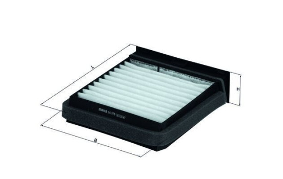 Filter, kupéventilation LA 376 Mahle, bild 2