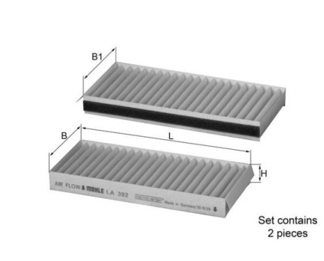 Filter, kupéventilation LA 392/S Mahle