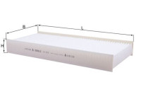 Filter, kupéventilation LA 412 Mahle