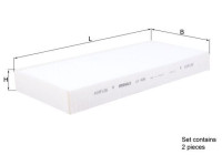 Filter, kupéventilation LA 426/S Mahle