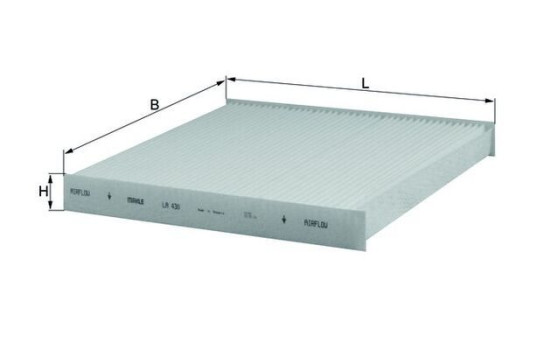 Filter, kupéventilation LA 430 Mahle