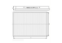 Filter, kupéventilation LA 44 Mahle